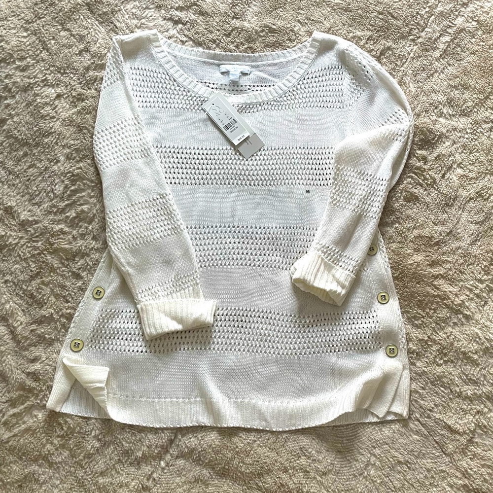 New York & Company White/cream knit sweater